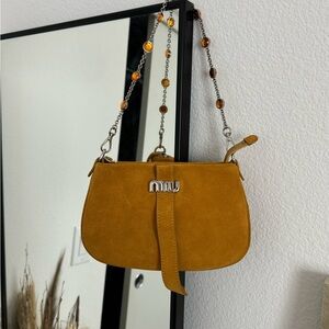 MiuMiu mini suede shoulder bag ✨